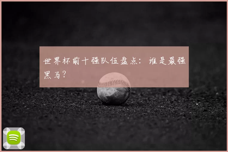 世界杯前十强队伍盘点:谁是最强黑马?